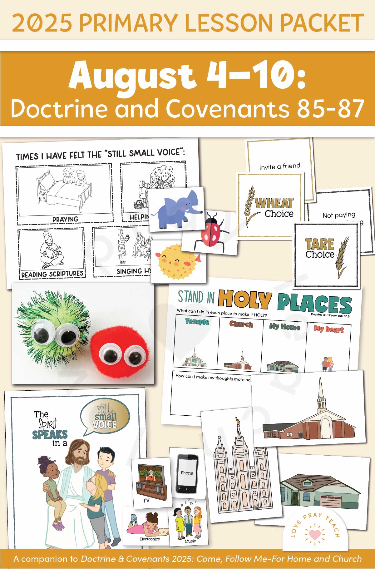 Activities and Learning Ideas for Primary Children August 4–10: “Stand Ye in Holy Places” | Doctrine and Covenants 85-87 |  A companion to 